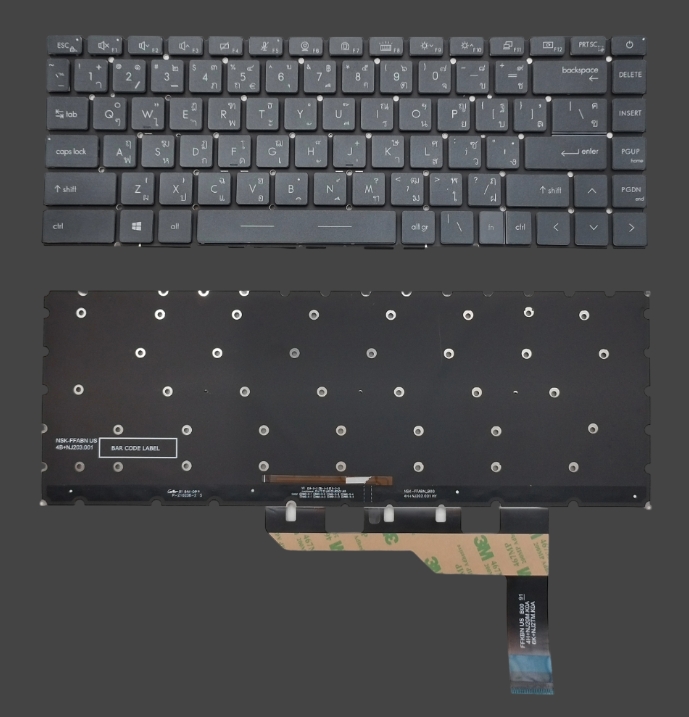 Keyboard MSI MS-14D3,15 A4M A5M มีไฟ 6m